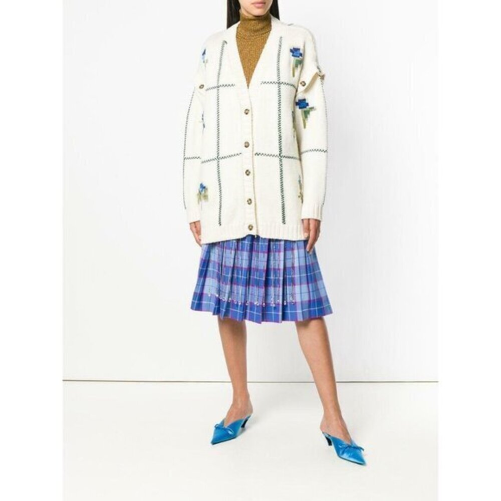 Marco De Vicenzo Wool Knit Sweater Floral Cardigan SZ 40 IT / US M $1,245 NWT